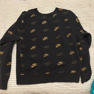 Nike Black Sweatshirt with Gold Logos